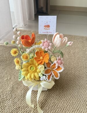 橘子汽水花篮 Orange Soda Theme Flower Basket