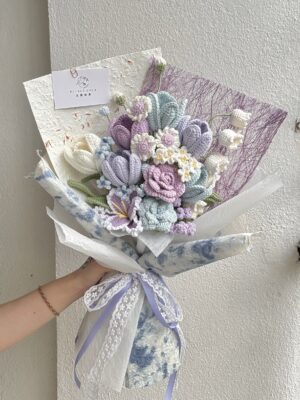 Tulip Mix P.Blue Theme Bouquet 紫蓝色系郁金香混搭花束