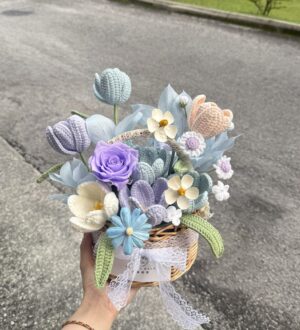 紫蓝色花篮 Purple Blue Flower Basket