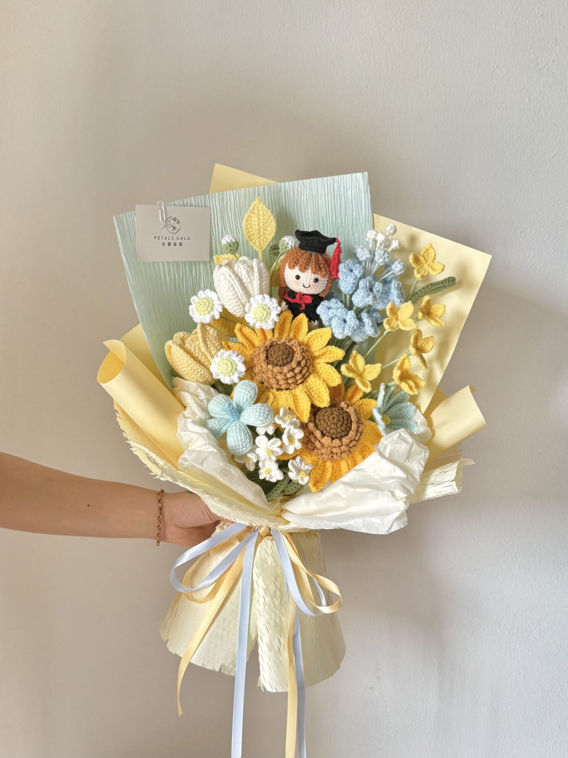 蓝黄风信子毕业花束 Muscari Graduation - Image 2