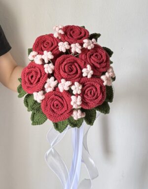 玫瑰圆形手捧 Rose Round Bridal Bouquet